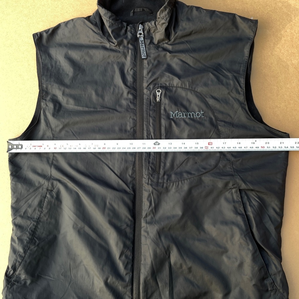 Marmot Vest Mens M Black Hiking Casual Full Zip Lightweight Mock Neck CC-206 - Picture 6 of 8